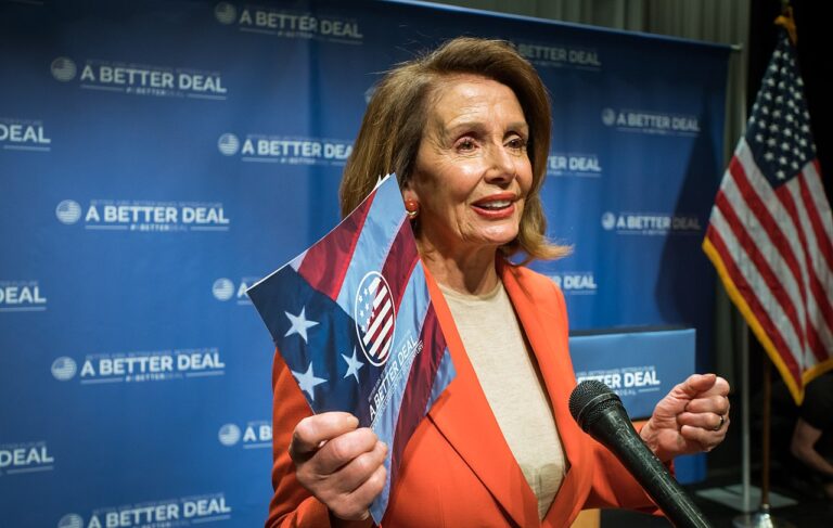 Nancy Pelosi, re-elected by Democrats in the House