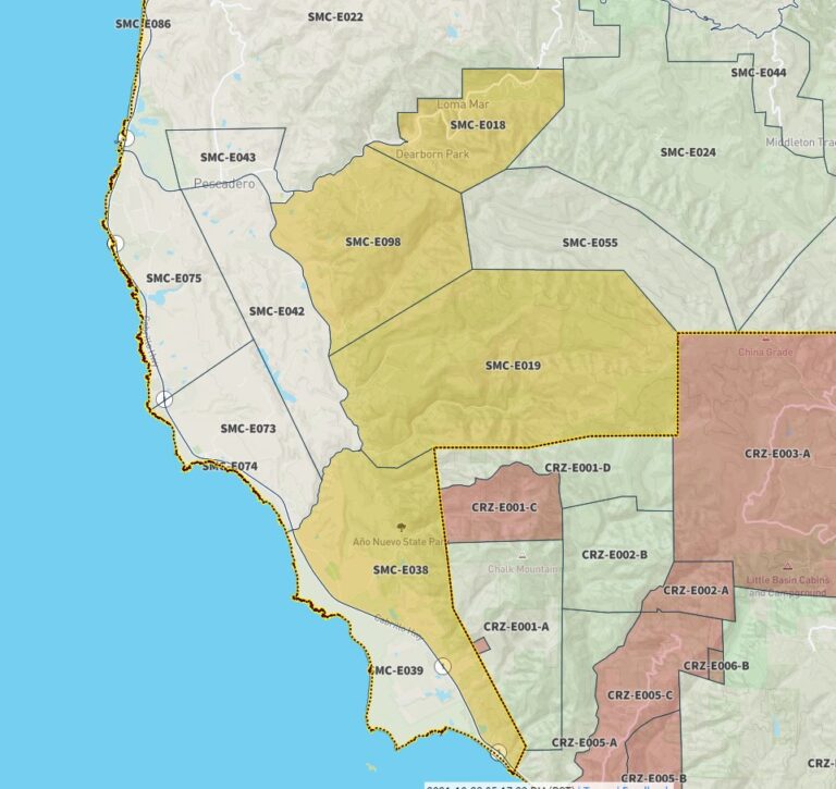 CalFire CZU emite alerta de evacuación para áreas del condado de San Mateo