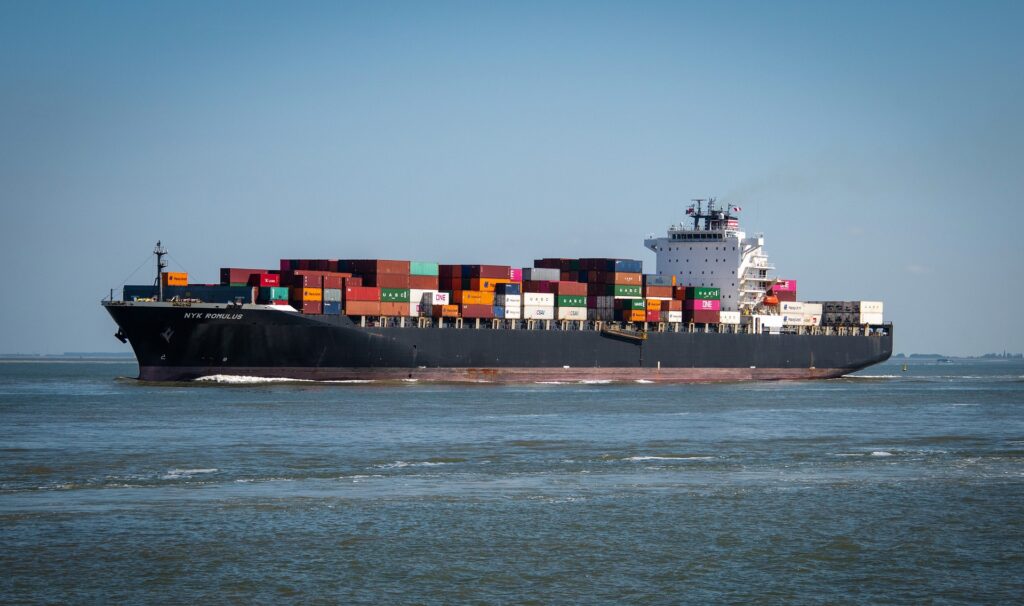 Stranded cargo vessels