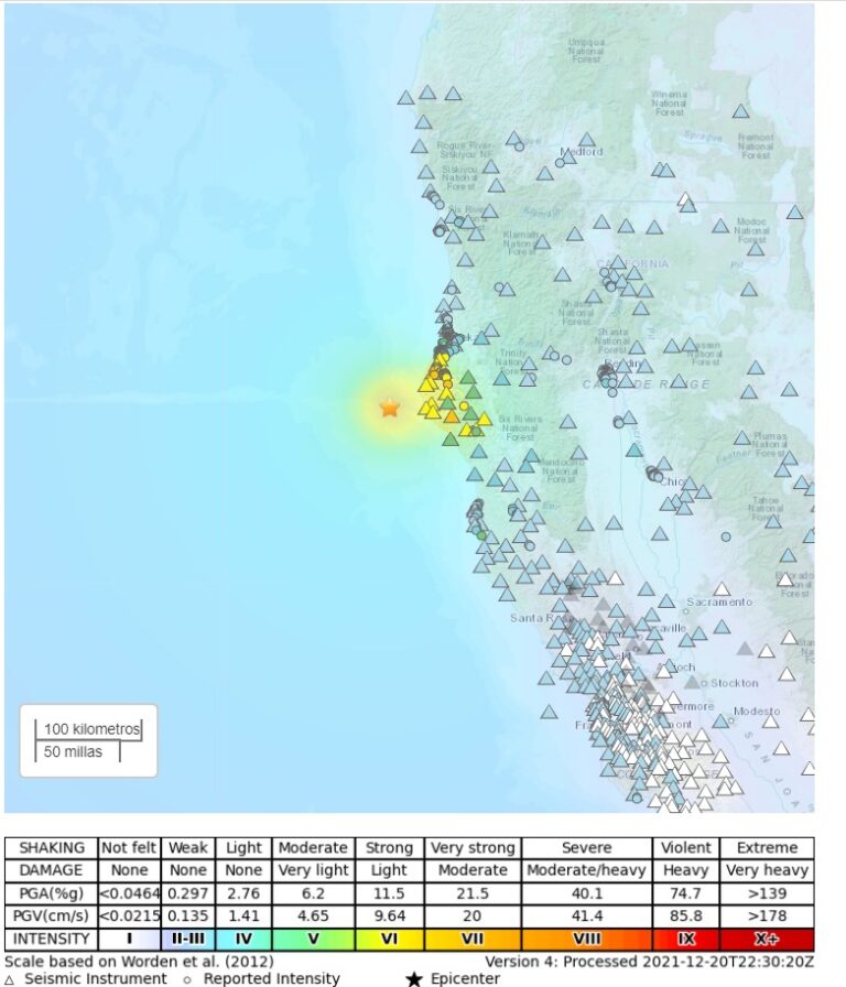 40 aftershocks of the 6.2 magnitude tremor in Humboldt