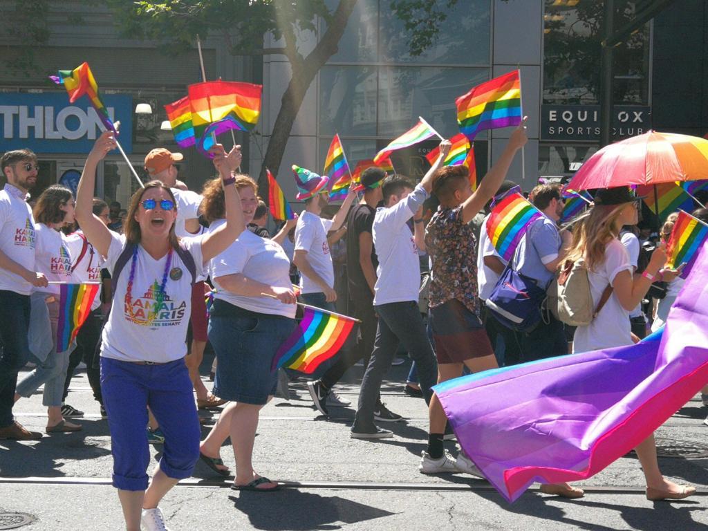 Full of color, the LGBTQ+ pride flag will fly celebratory this weekend