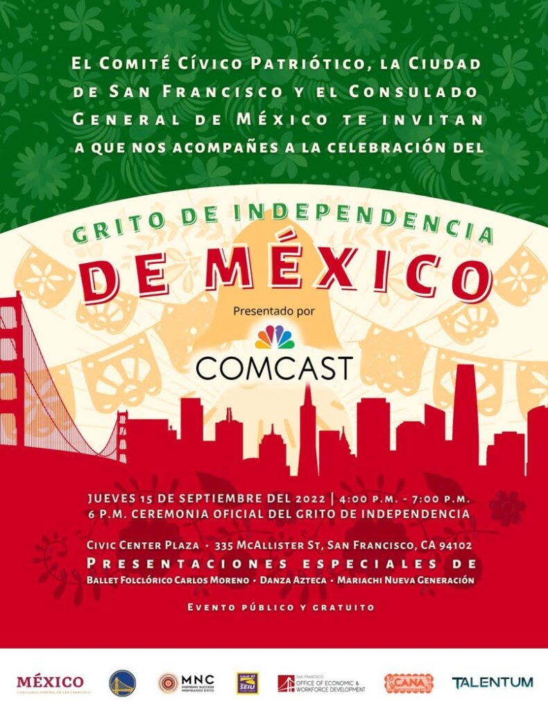 Consulate General of Mexico in San Francisco invites to give "el grito