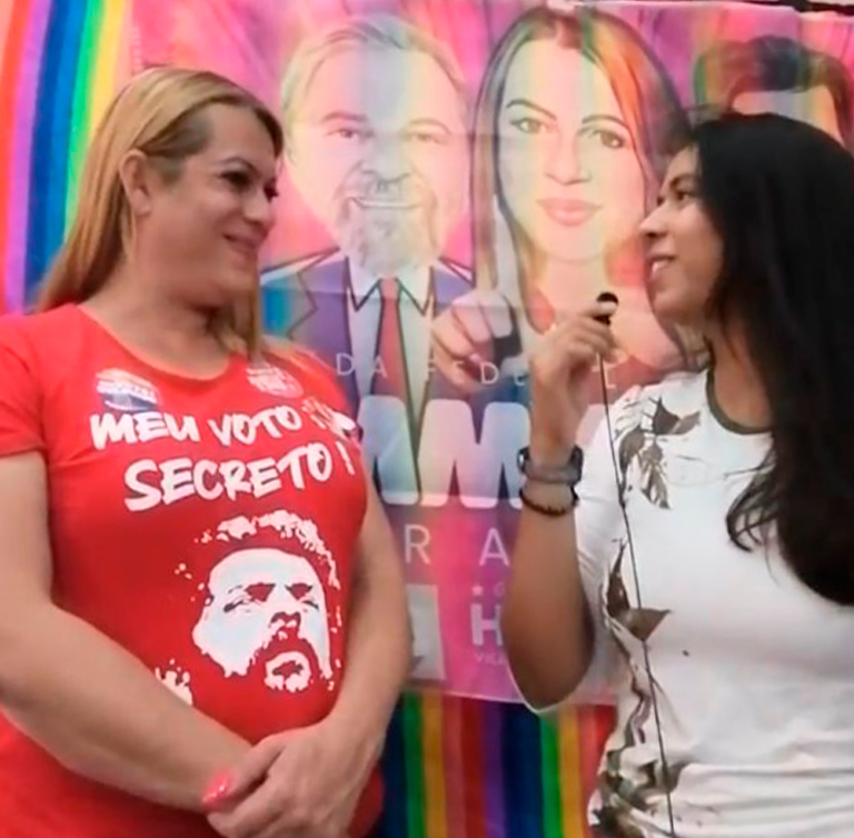 Symmy Larrat, la candidata de colores para una diputación federal en Brasil