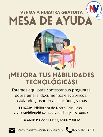 ¡Conectémonos! lleva conocimientos técnicos a padres y jóvenes en la Biblioteca North Fair Oaks