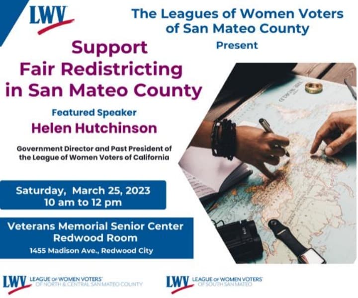 Ligas de Mujeres Votantes busca justa redistribución de distritos en el condado de San Mateo