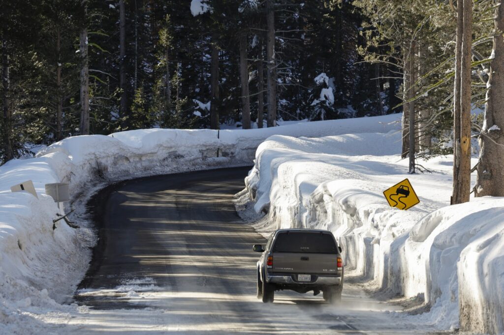 Record snow levels in the Sierra Nevada, California are approaching the record for this time of year