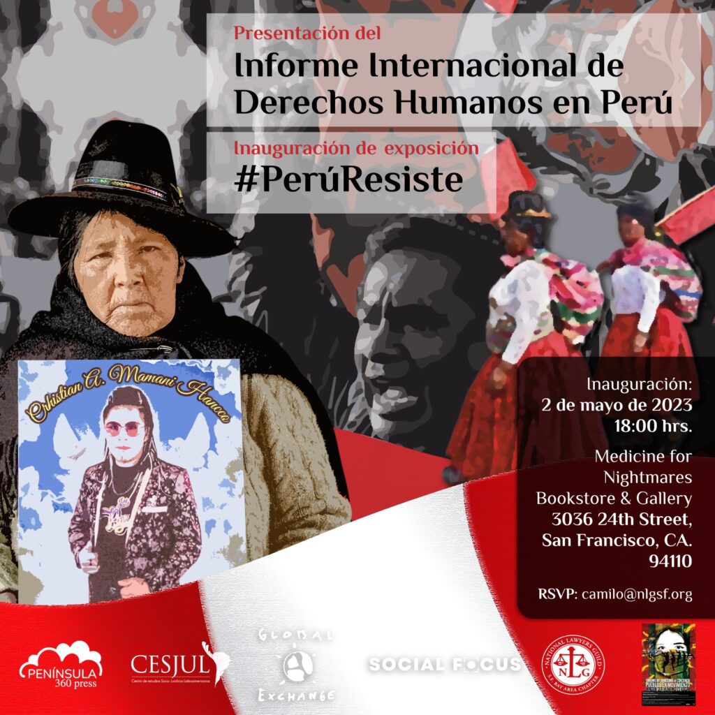 They will present a report and photographic exhibition on the violation of human rights in Peru