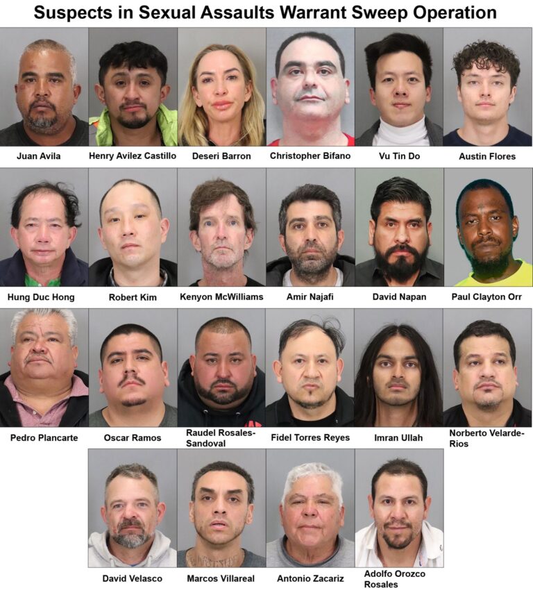 San Jose police arrest 22 people with outstanding warrant for sexual assault