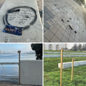 Vandalism of a menorah in Oakland's Lake Merritt investigated as a hate crime
