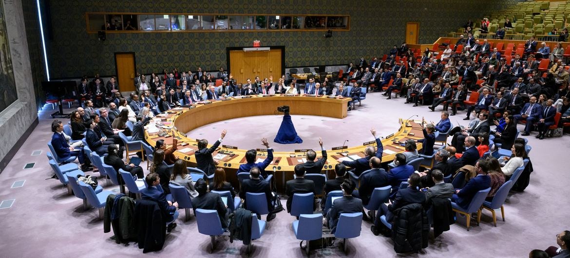With the US abstaining, the UN approves an "immediate ceasefire" resolution. in Gaza