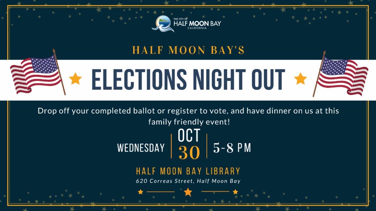 Half Moon Bay invites to "Election Night" gala event to encourage people to vote and celebrate democracy