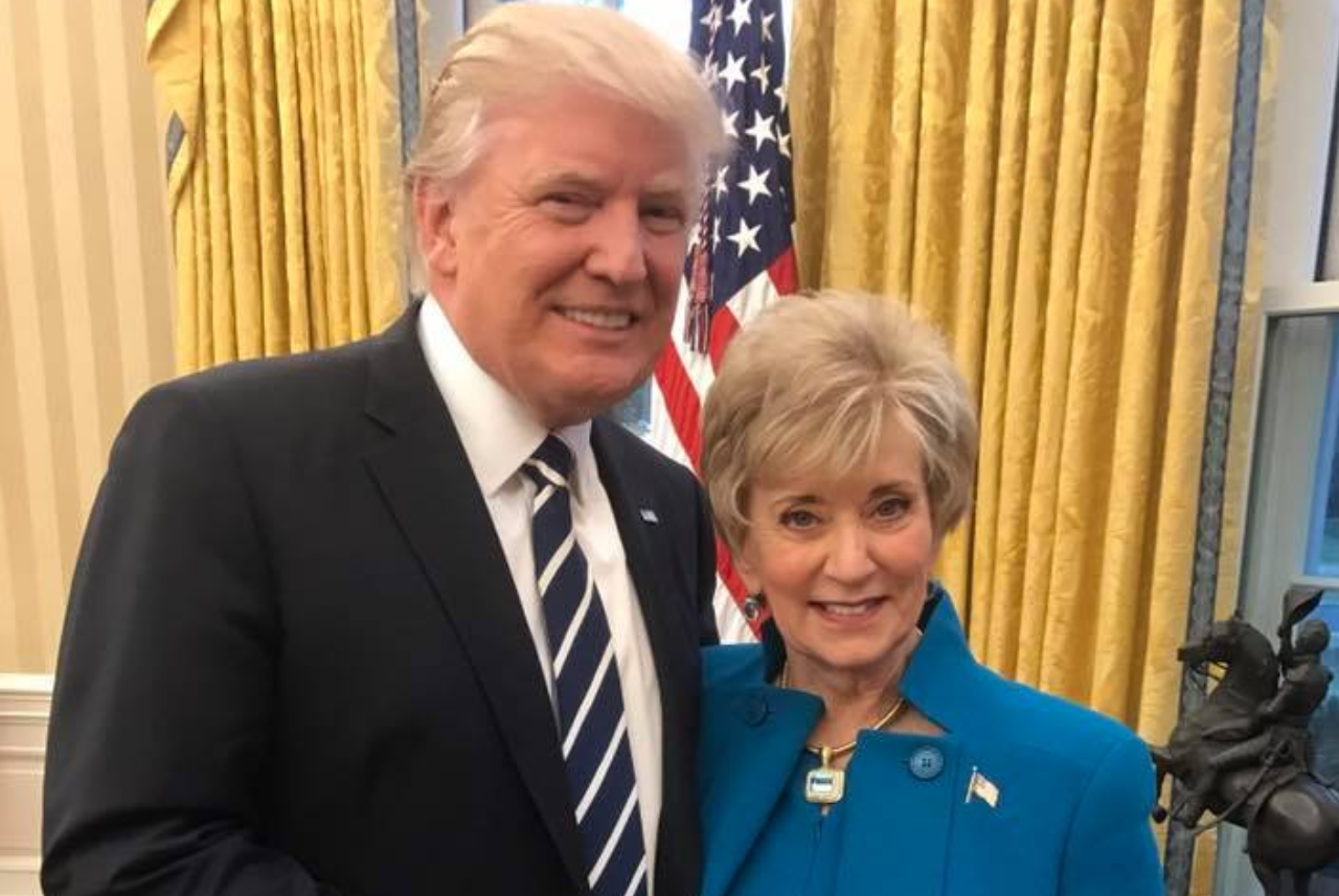 Donald Trump y Linda McMahon