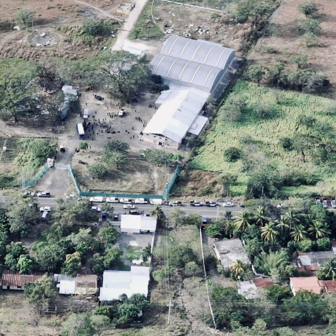 Vista área de la comunidad de la secta judía Lev Tahor en El Amatillo, Guatemala