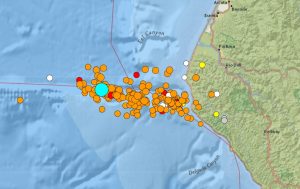 aftershocks of the California earthquake