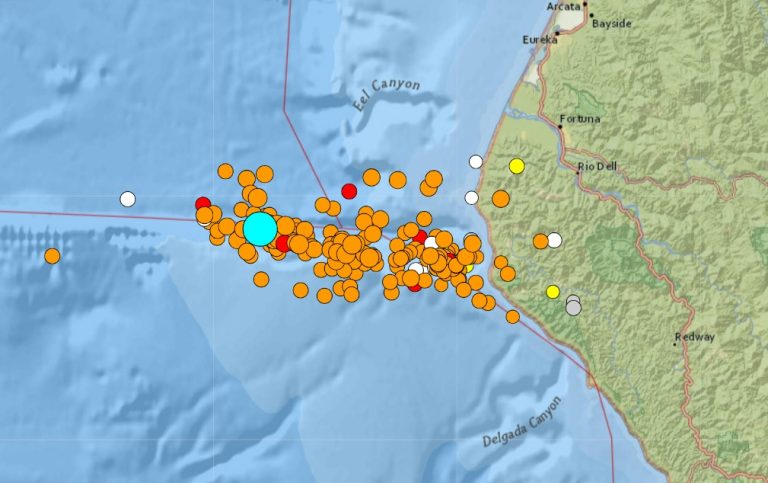 Van 193 réplicas de sismo de magnitud 7.0 registrado este jueves en Cabo Mendocino, California
