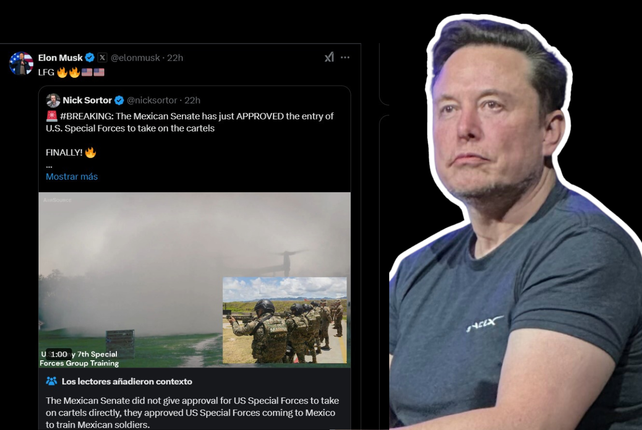 Elon Musk usa su red social para desinformar sobre entrada de soldados estadounidenses a México