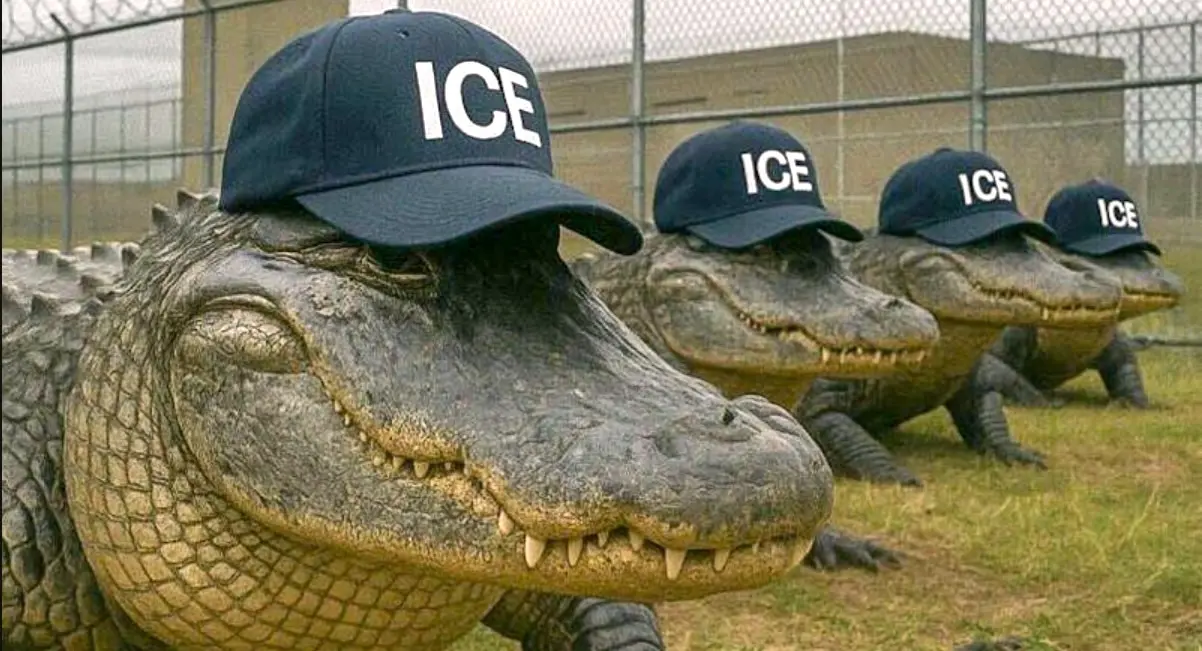 Una foto publicada en la página oficial X del Departamento de Seguridad Nacional de EE. UU. que muestra Alligator Alcatraz, un nuevo centro de detención de inmigrantes ubicado en el Parque Nacional Everglades de Florida.