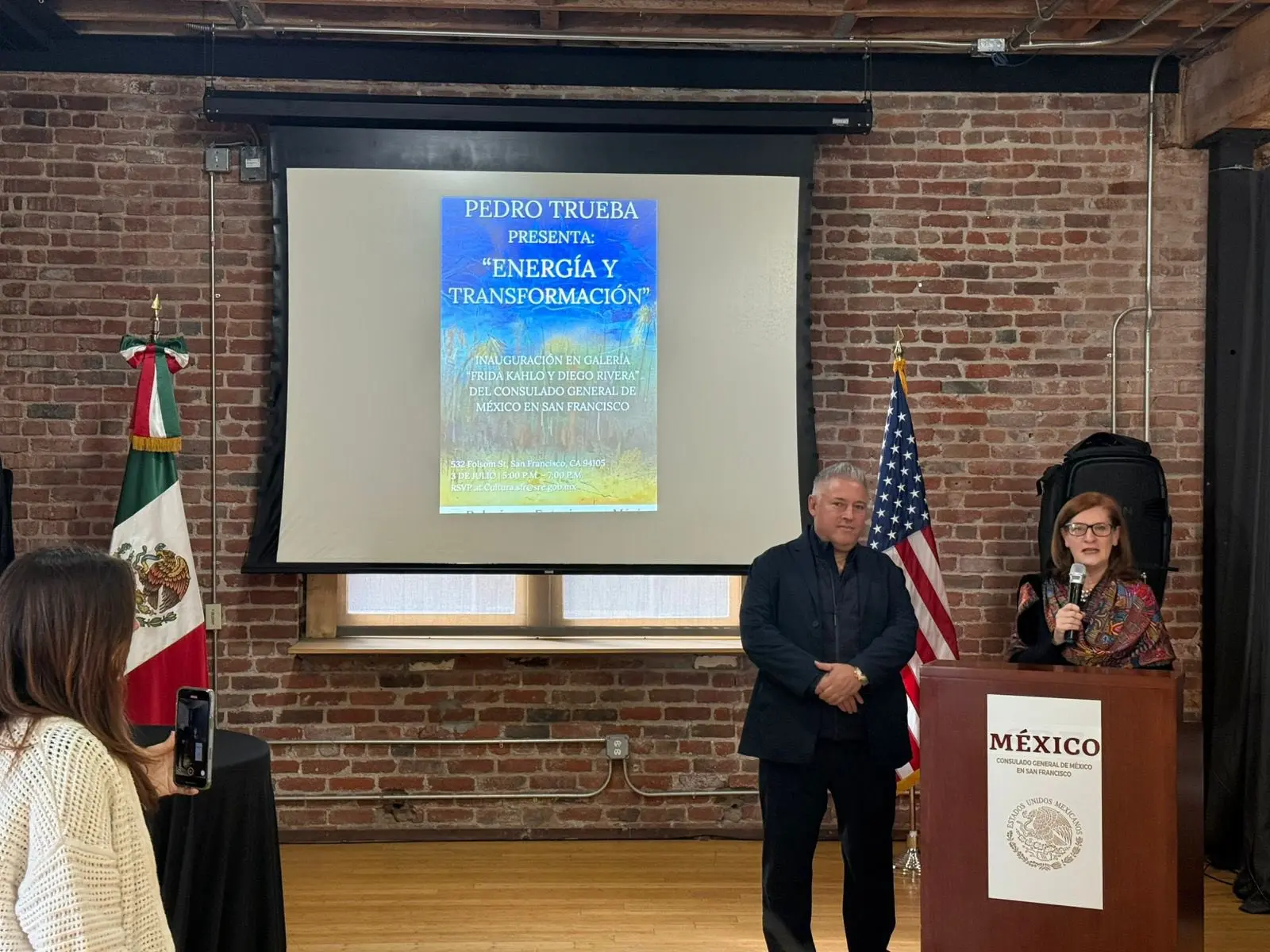 El Consulado General de México en San Francisco inauguró la exposición Energía y Transformación del reconocido artista y arquitecto mexicano Pedro Trueba Zepeda.