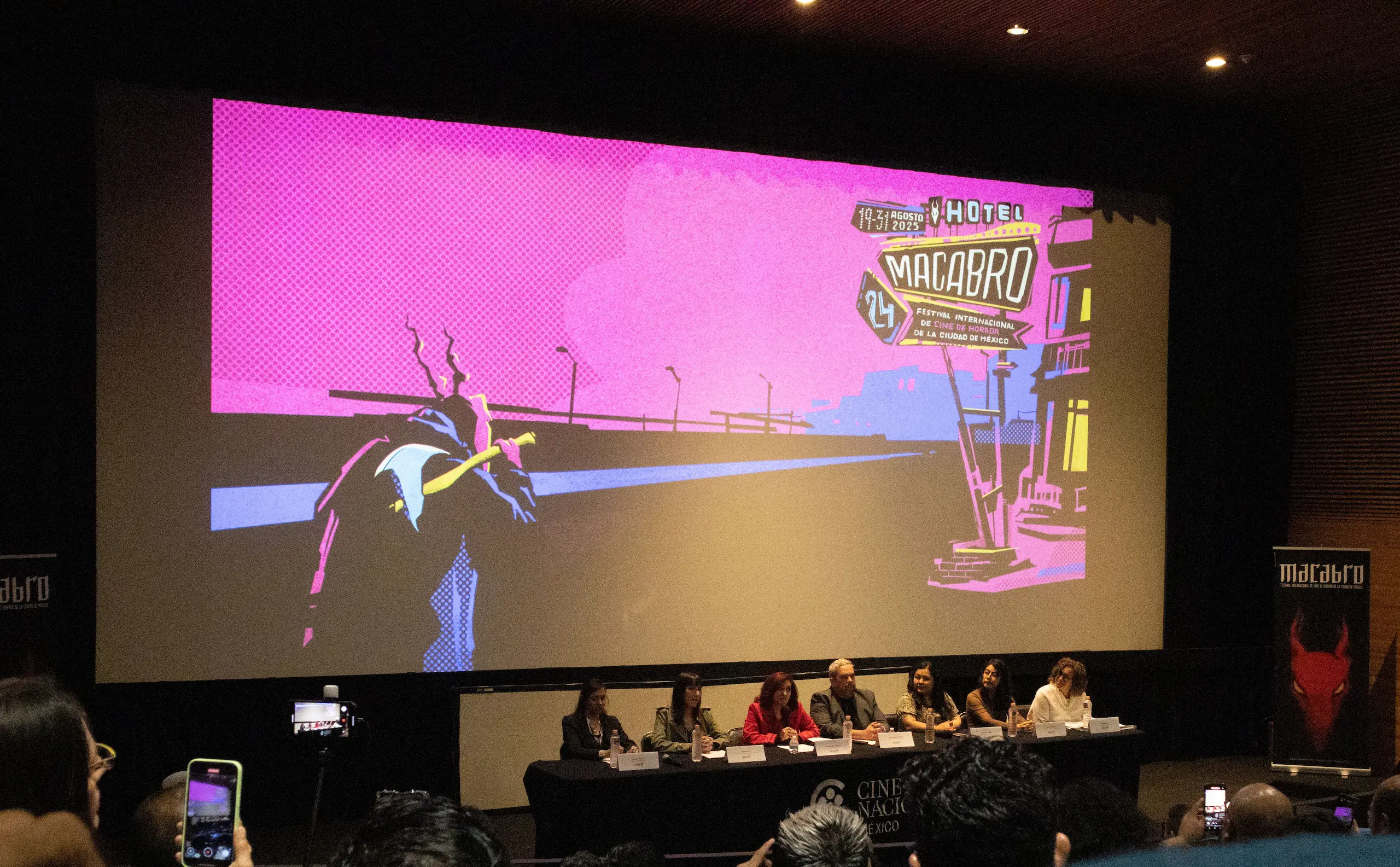 Presentación de eventos y contenido durante la conferencia de prensa de Macabro llevada a cabo en la Cineteca Nacional, Ciudad de México, 12 de agosto de 2025. Hans Leguízamo / MxPA.