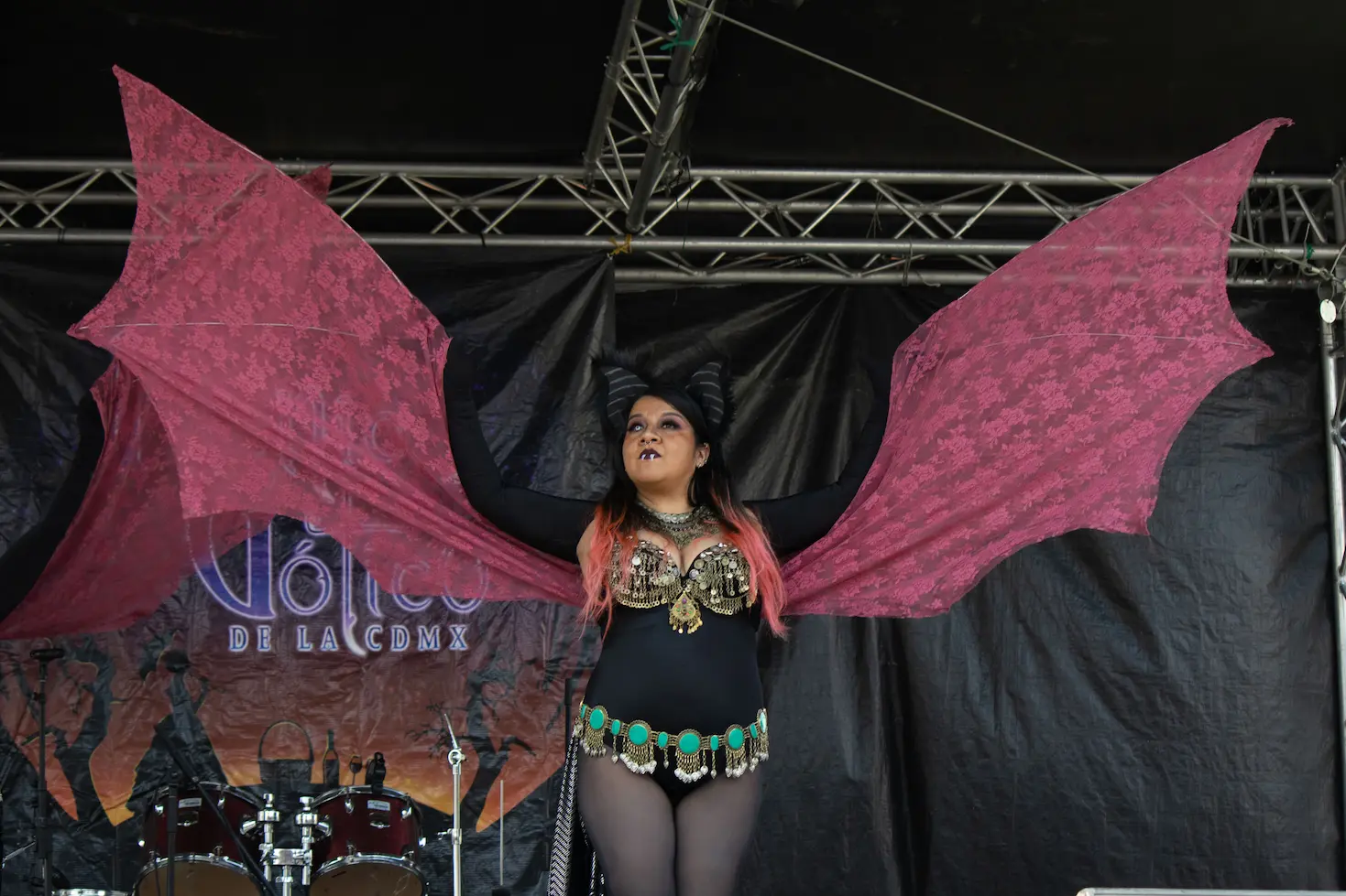 Ana Lilia Maya, de Dueto Maya en el Picnic gótico, México, 24 de mayo. Hans Leguízamo / MxPA.
