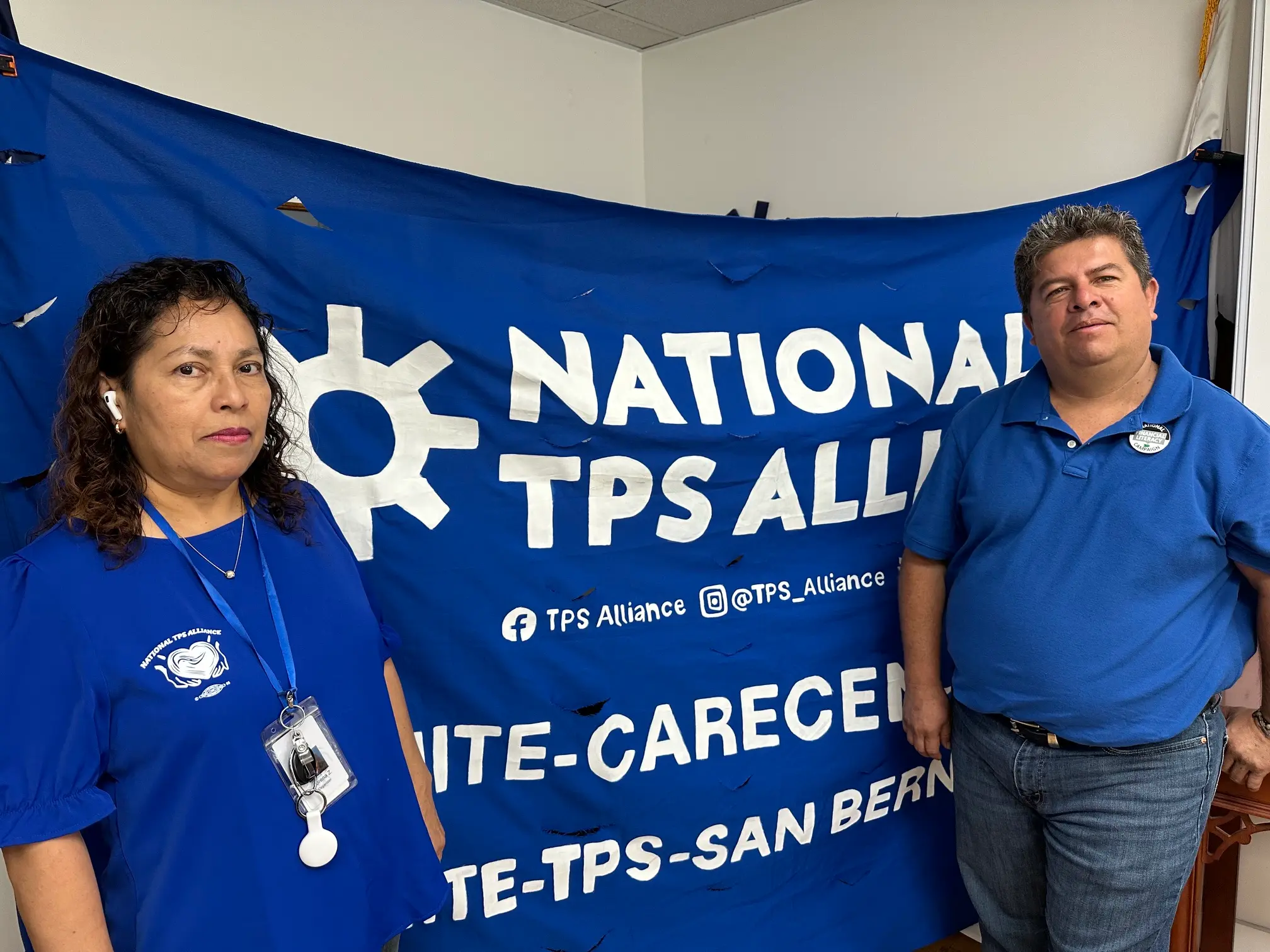 Lorena Zepeda y Walter Ventura, beneficiarios del TPS. Foto: Araceli Martinez