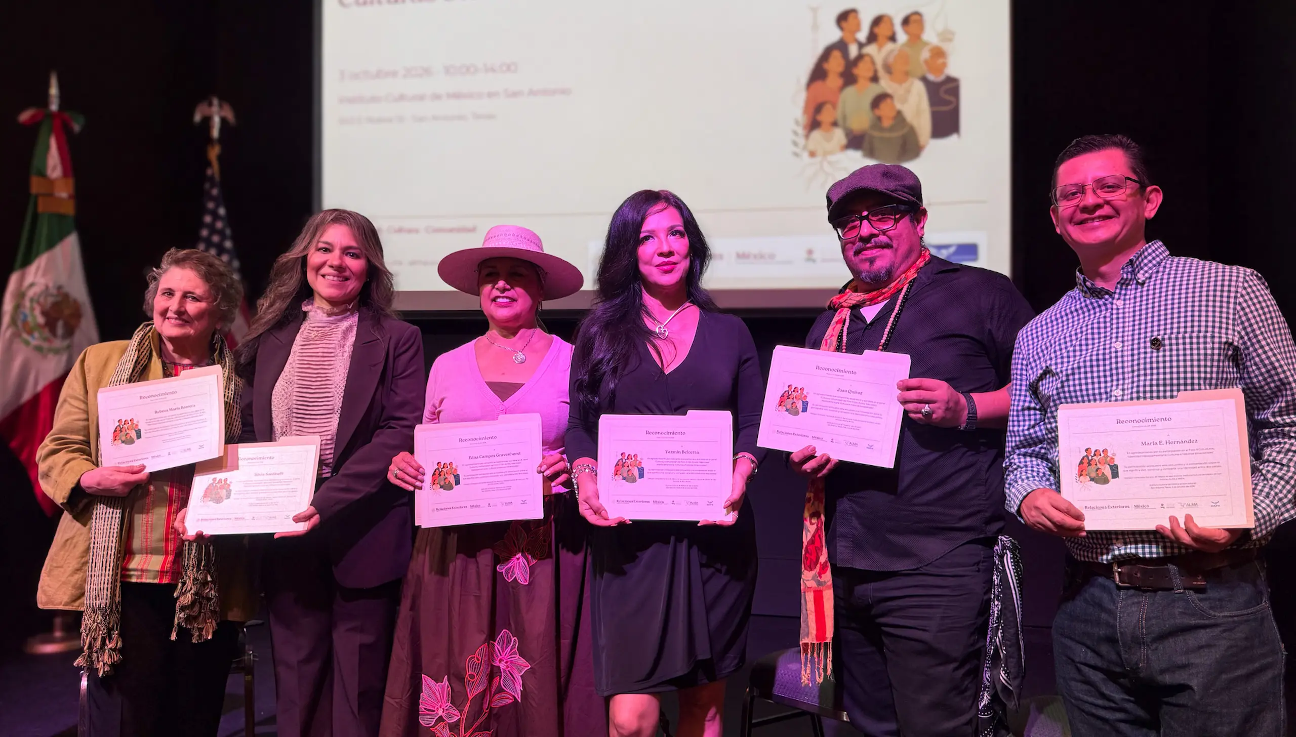 Cultura y comunidad, tercer panel del Foro II Con-ALMA 2026, donde artistas, investigadores y promotores culturales analizaron la capacidad de las expresiones creativas para preservar la memoria México-americana